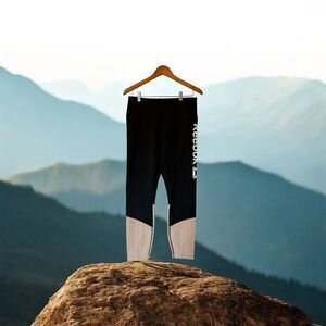 Reebok Women's Legging Sz XL‎ Black High Rise Active Wear Training Running